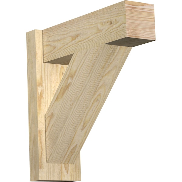 Ekena Millwork Traditional Block Rough Sawn Outlooker, Douglas Fir, 6"W x 18"D x 18"H OUT06X18X18TRA05RDF - main